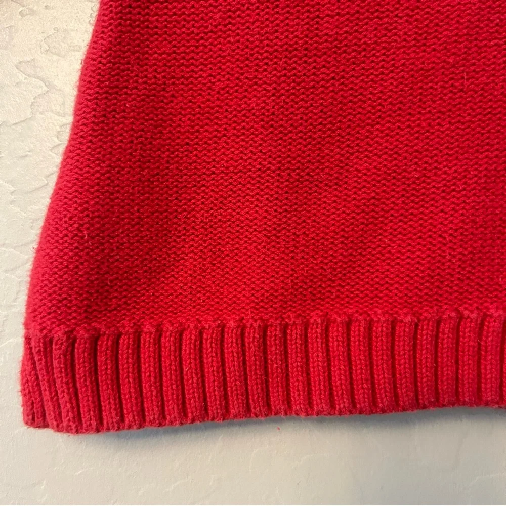 Baby Gap red cable knit sweater with ruffles size 0-3 months